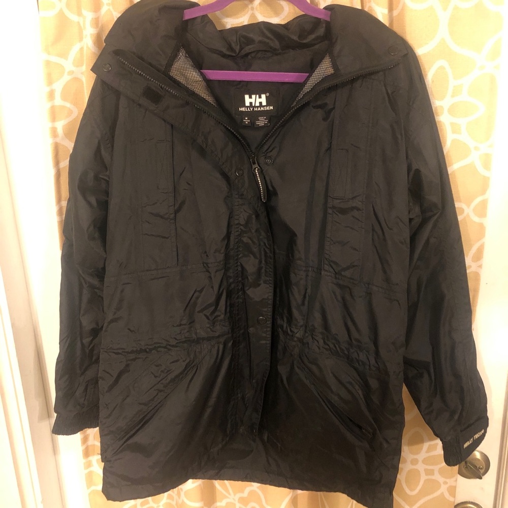 Helly Hansen Helly Tech Mens Mediu Rain Jacket Light Weight Hiking camping EUC